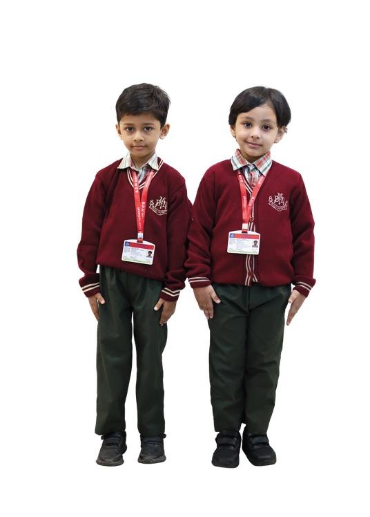 Pre-Primary students in winter uniform