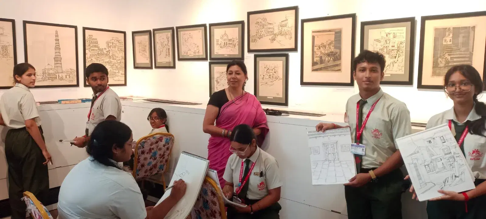 Painting exhibition and workshop at Indian Museum