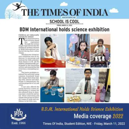 Times of India Press coverage 11 Mar 2022