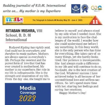 Budding journalist of BDM International write on