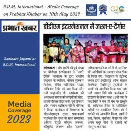 Media Coverage on Prabhat Khabar of 10th May 2023