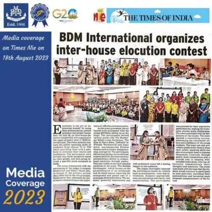 Media coverage Times Nie 18th August 2023