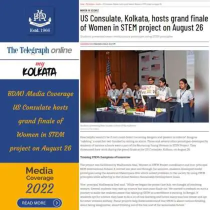 Media coverage US Consulate hosts grand finale of Women in STEM project on 26th August 2022 Pic One