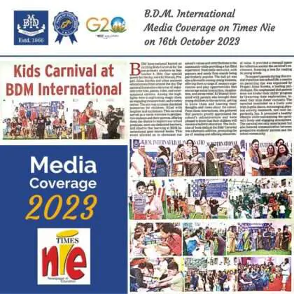 Media Coverage on Times Nie on 16th October 2023