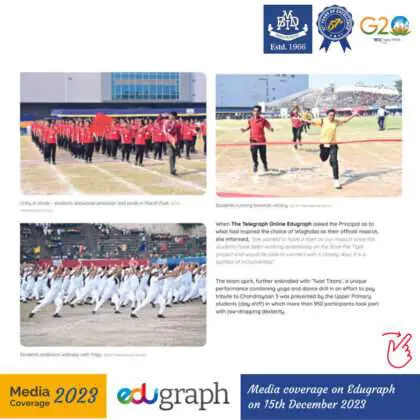 Media Coverage on Edugraph on 15th December 2023 Pic Four