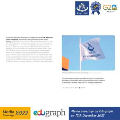 Media Coverage on Edugraph on 15th December 2023 Pic Seven