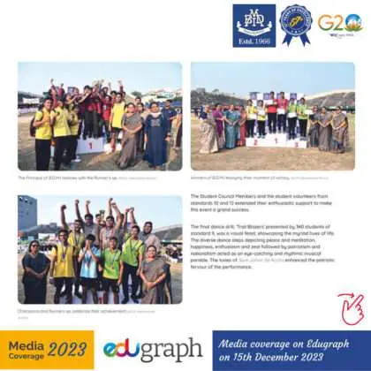 Media Coverage on Edugraph on 15th December 2023 Pic Six