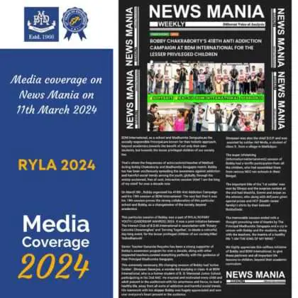 Media Coverage on News Mania on 11th March 2024