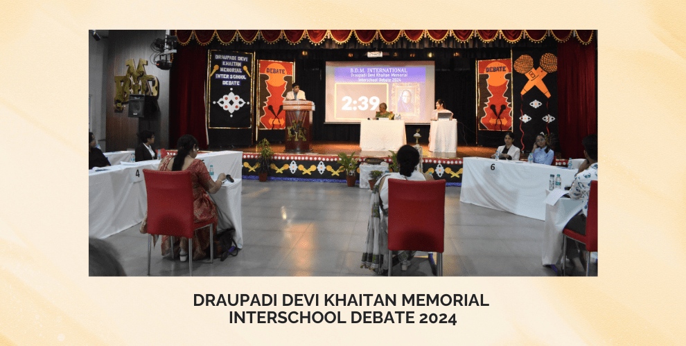 BDMI Draupadi Devi Khaitan Memorial Interschool Debate 2024 photos WT