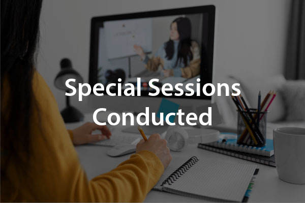 Special Sessions Conducted