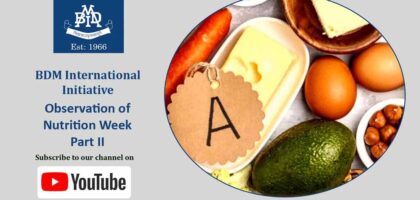 Observation of Nutrition Week Part II