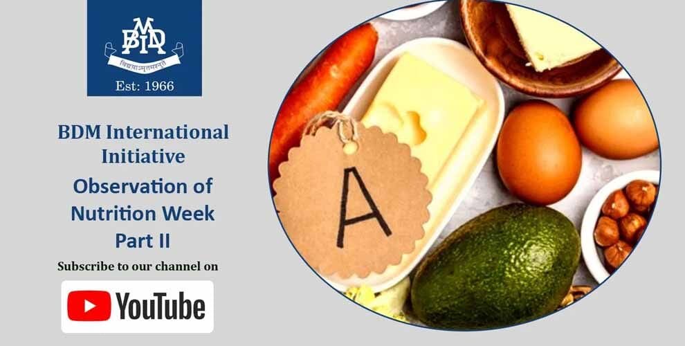Observation of Nutrition Week Part II