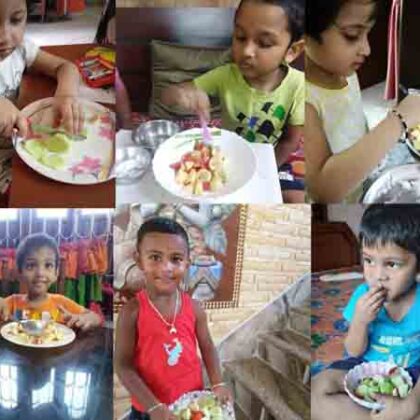 Observation of Nutrition Week by the Tiny tots Three