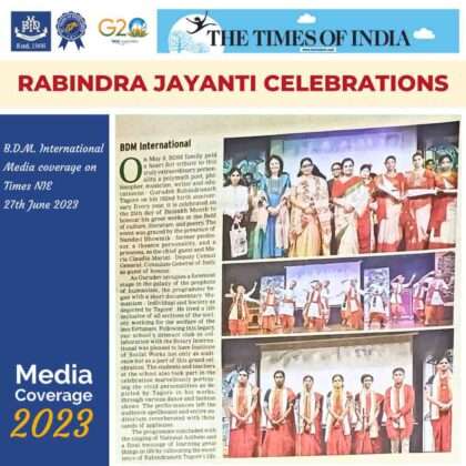 Media coverage on Times NIE on 27th June 2023 Pic One