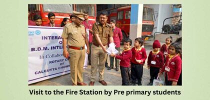 Visit to the Fire Station by Pre primary Students